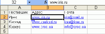 Вставка гиперссылок