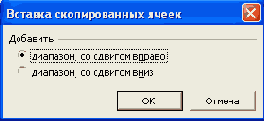 Добавление ячеек