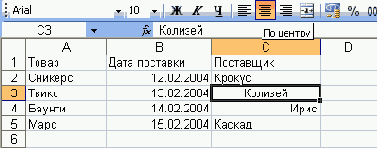 Выравнивание по краям ячейки